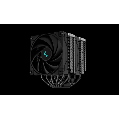 DeepCool CPU Cooler - AK620 ZERO DARK (28 dB; max, 117,21 m3/h; 4pin csatlakozó, 6 db heatpipe, 2x12cm, PWM)