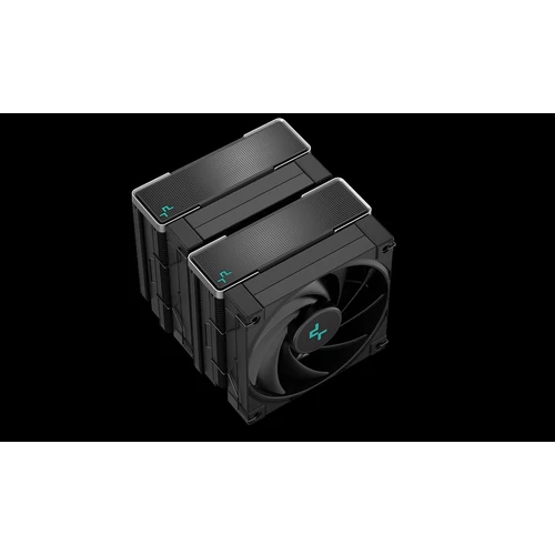 DeepCool CPU Cooler - AK620 ZERO DARK (28 dB; max, 117,21 m3/h; 4pin csatlakozó, 6 db heatpipe, 2x12cm, PWM)