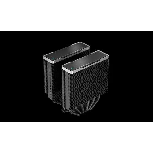 DeepCool CPU Cooler - AK620 ZERO DARK (28 dB; max, 117,21 m3/h; 4pin csatlakozó, 6 db heatpipe, 2x12cm, PWM)