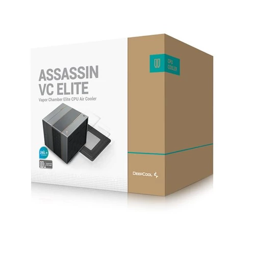 DeepCool CPU Cooler - ASSASSIN VC ELITE (max. 20,5dB; 104,06 m3/h; 4pin, 7 db heatpipe, 1x12cm, 1x14cm, PWM)