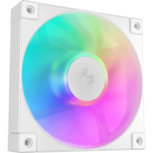 DeepCool Cooler 12cm - FD12 ARGB WH (27,6dB; max. 109,07 m3/h; 3pin csatlakozó; hydro bearing, ház hűtésre, PWM, fehér)