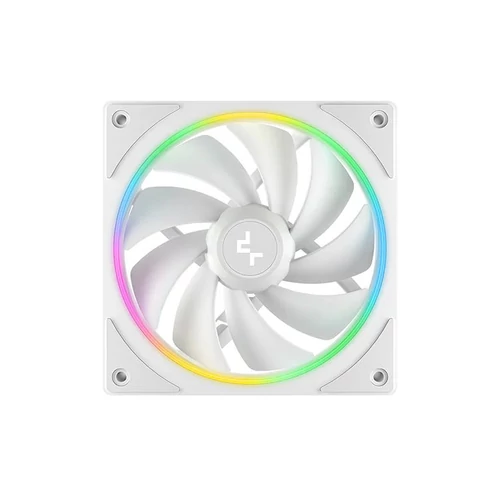 DeepCool Cooler 12cm - FL12 SE WH (3in1) (28.67dB; max.86,20 m3/h; 3x12cm, 3pin; hydro bearing, ház hűtésre, RGB, PWM)