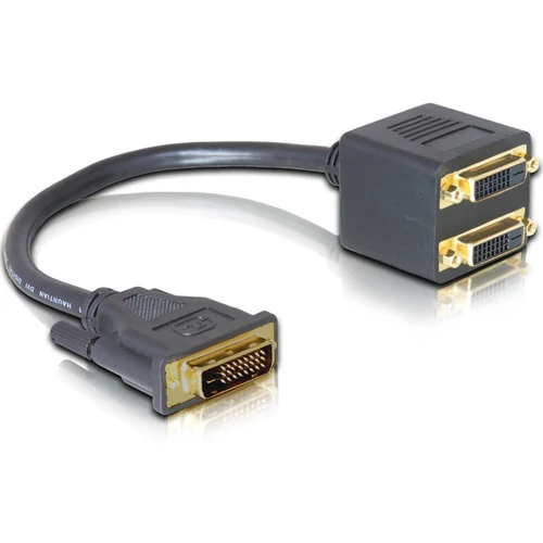 DeLock Adapter DVI25 male to 2x DVI25 female