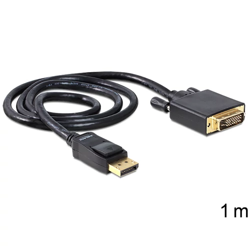 DeLock Displayport 1.2 male to DVI-D (Dual Link) male 1m Black