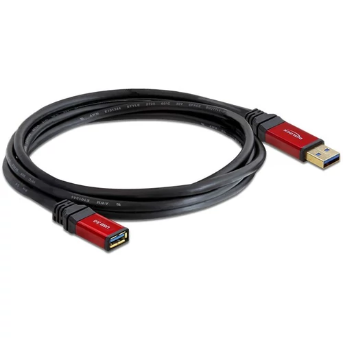 Delock 82753 USB 3.0-A apa/anya 2m hosszabbító prémium kábel