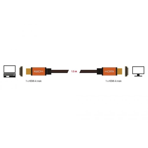 Delock Ultra nagy sebességű 48Gbps 8K 60Hz 1,5m HDMI kábel