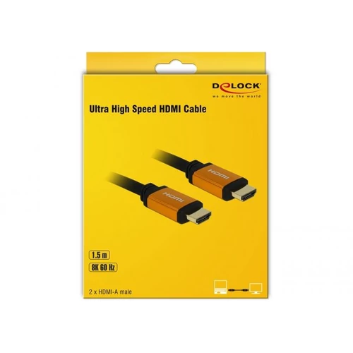 Delock Ultra nagy sebességű 48Gbps 8K 60Hz 1,5m HDMI kábel