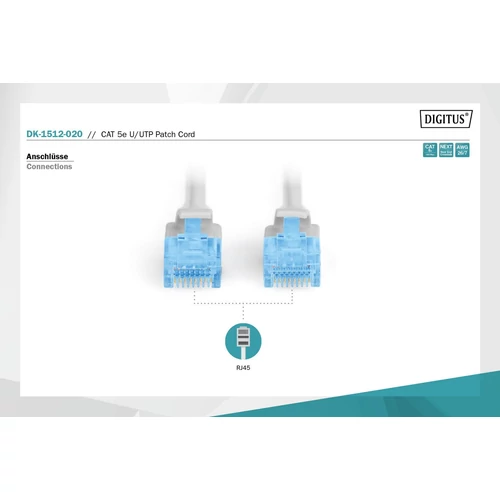 Digitus CAT5e U-UTP Patch Cable 2m Grey