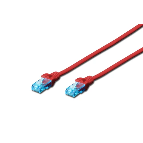 DIGITUS CAT5e U/UTP PVC 3m piros patch kábel