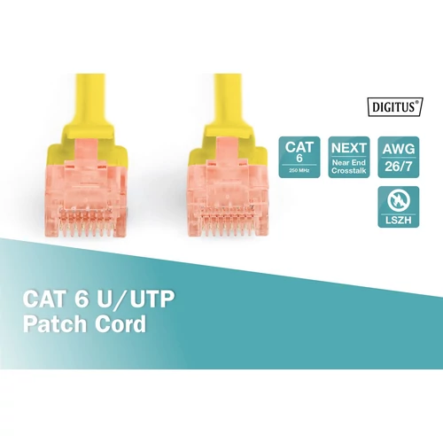 DIGITUS CAT6 U/UTP LSZH 5m sárga patch kábel