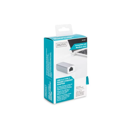 DIGITUS vezetékes USB Type-C Gigabit Ethernet Adapter