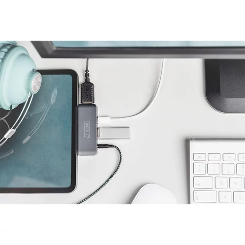 Digitus USB-C Mobile Dock 4 Port Gray