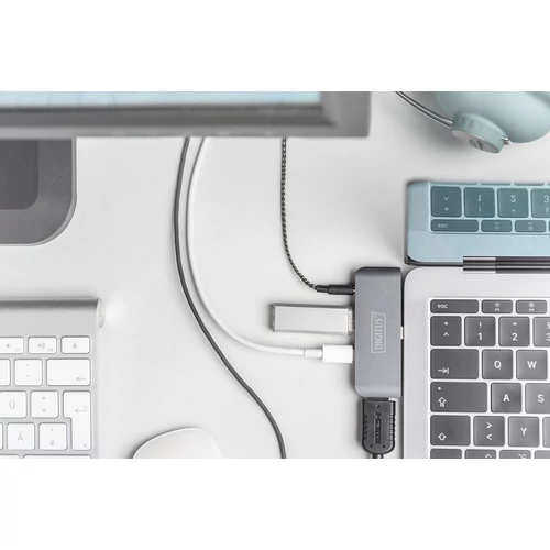 Digitus USB-C Mobile Dock 4 Port Gray