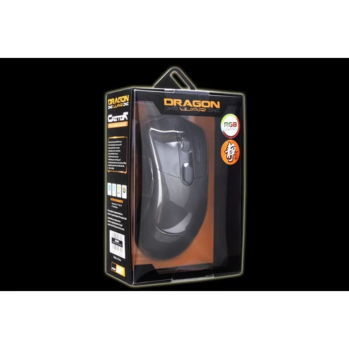 Dragon War Egér - Caster (Vezetékes, Optikai, USB, 7000 DPI, 7 gomb, fekete)