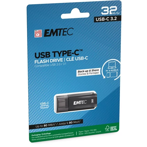 Pendrive, 32GB, USB-C 3.2, EMTEC 