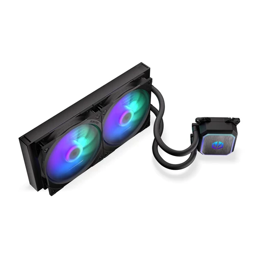 Endorfy CPU Water Cooler - Navis F280 ARGB (vízhűtés, Fluctus 2x140 PWM ARGB, AIO, fekete)