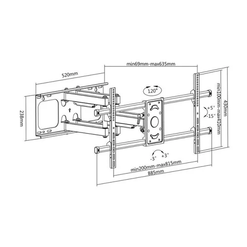 Equip TV Fali konzol - 650324 (37