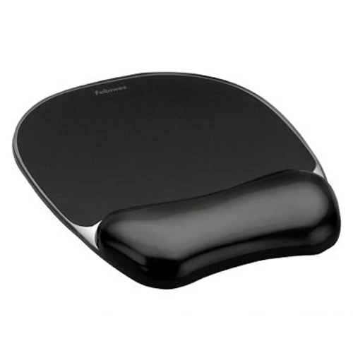 Fellowes Crystal Gel csuklótámaszos fekete egérpad