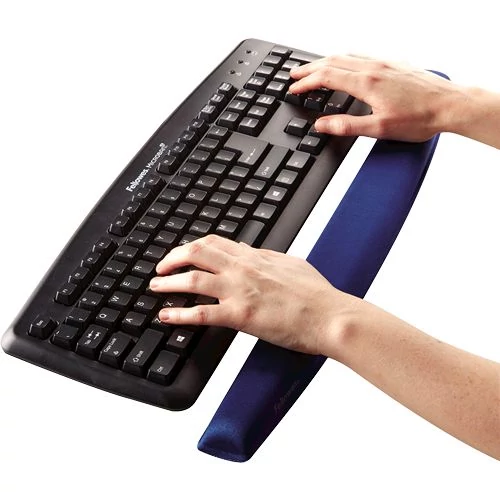 Fellowes 9178401 Memory Foam habtöltésű zafírkék billentyűzet csuklótámasz