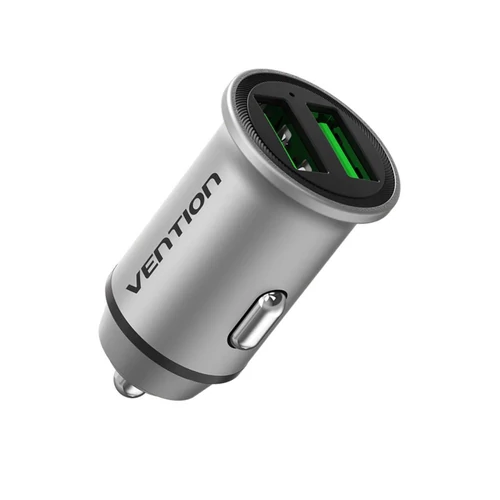 TÖLTŐ USB-A+A (2port,30W/30W,autós), Vention