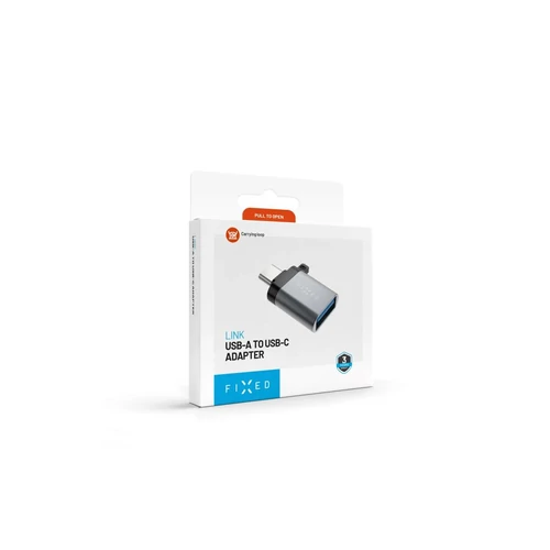 FIXED Aluminum Pirosuction Link USB-A to USB-C Szürke