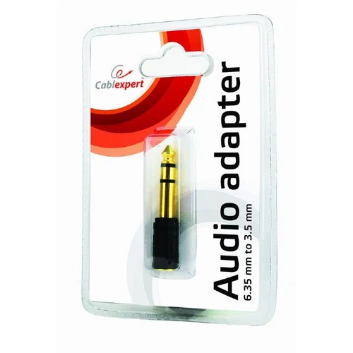 Gembird A-6.35M-3.5F Jack stereo 6,3mm -> Jack stereo 3,5mm M/F fekete adapter