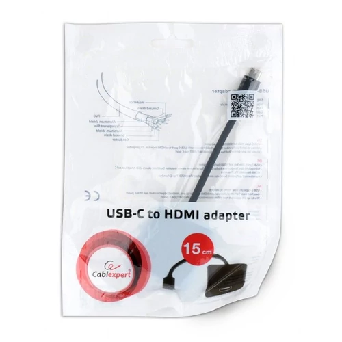 Gembird A-CM-HDMIF-01 USB-C to HDMI adapter Black