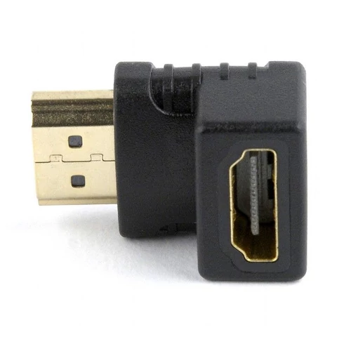 Gembird A-HDMI90-FML HDMI right angle adapter 90° downwards Blalck
