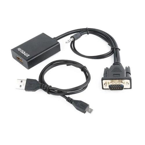Gembird A-VGA-HDMI-01 VGA to HDMI adapter cable 0,15m Black