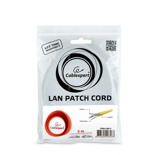 Gembird CAT6 U-UTP Patch Cable 3m Yellow