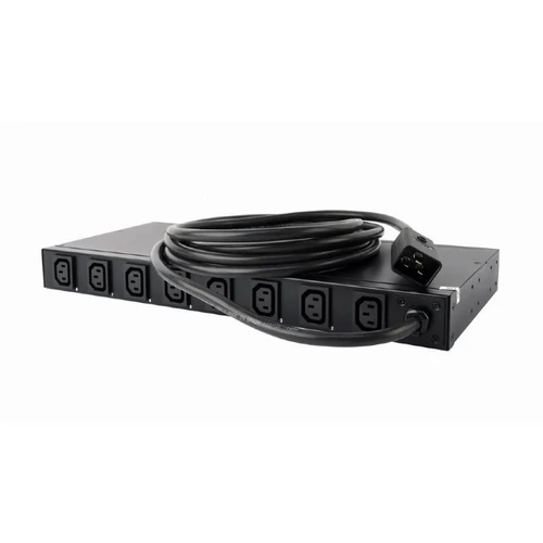 Gembird EG-PDU-007 Per-outlet-metering Power Distribution Unit Black