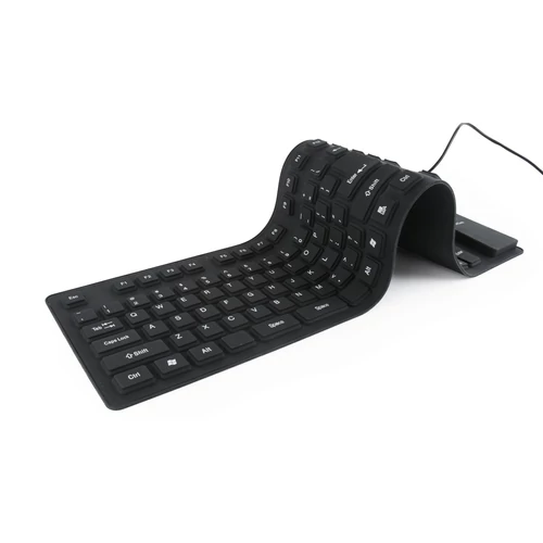 Gembird Flexible Keyboard & OTG adapter Black US