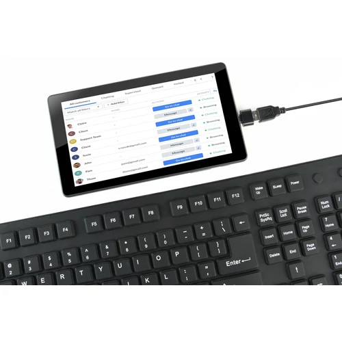 Gembird Flexible Keyboard & OTG adapter Black US