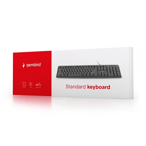 Gembird KB-U-103 Standard keyboard Black US