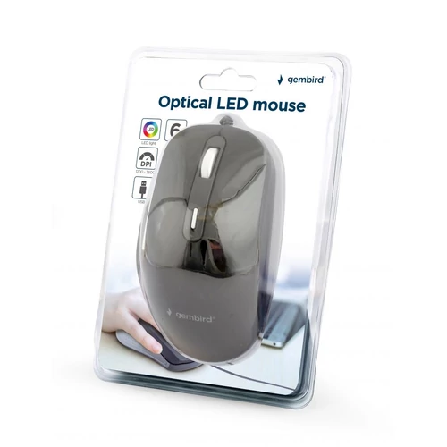 Gembird MUS-6B-02 optical mouse Black