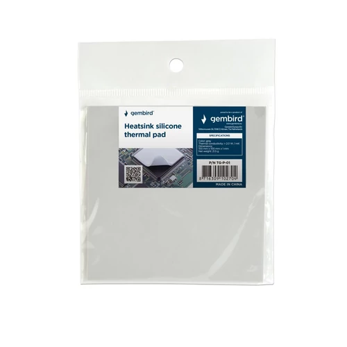 Gembird TG-P-01 100x100x1mm Hővezető lap (1lap/csomag)