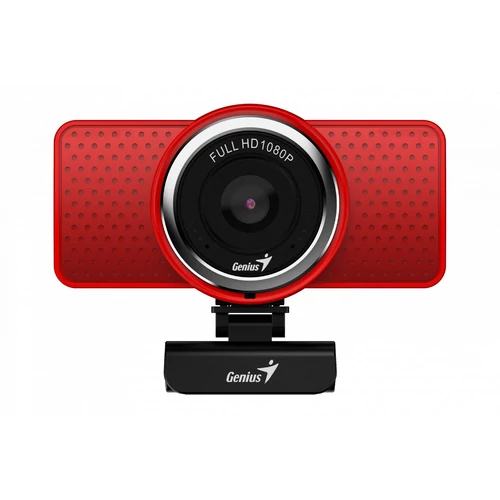 Genius Ecam 8000 1080p piros webkamera