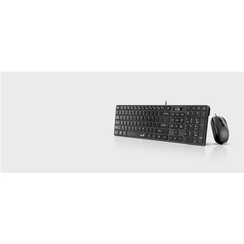 Genius SlimStar C126 Wired keyboard + mouse Black HU