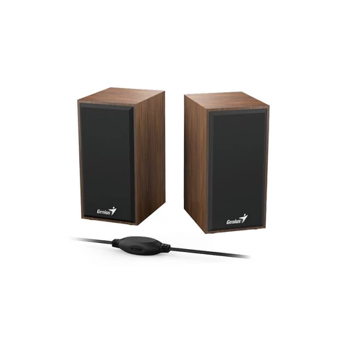 Hangszóró, 2.0, 6W, USB táp, fa burkolat, GENIUS 