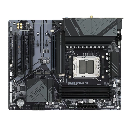Gigabyte Alaplap - AMD B650 EAGLE AX AM5 (B650, 4xDDR5 5200MHz, RAID, 4xSATA3, M.2, 8xUSB2.0, 6xUSB3.1)