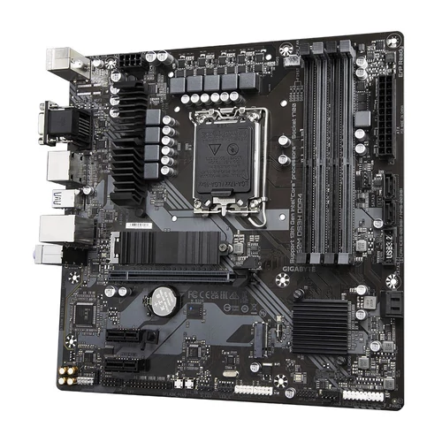 Gigabyte Alaplap - Intel B760M DS3H DDR4 s1700 (B760, 4xDDR4 3200MHz, DP/HDMI, 4xSATA3, M.2, 6xUSB2.0, 6xUSB3.1)