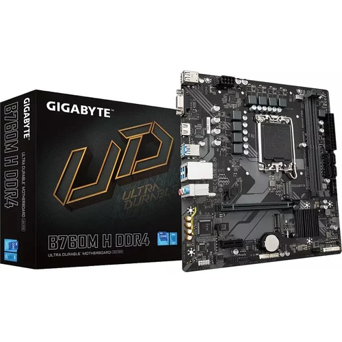 Gigabyte Alaplap - Intel B760M H DDR4 s1700 (B760, 2xDDR4 3200MHz, D-SUB/HDMI, 4xSATA3, M.2, 6xUSB2.0, 6xUSB3.1)