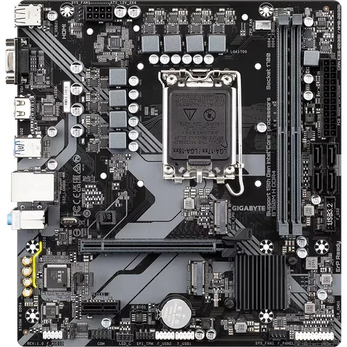 Gigabyte Alaplap - Intel B760M H DDR4 s1700 (B760, 2xDDR4 3200MHz, D-SUB/HDMI, 4xSATA3, M.2, 6xUSB2.0, 6xUSB3.1)