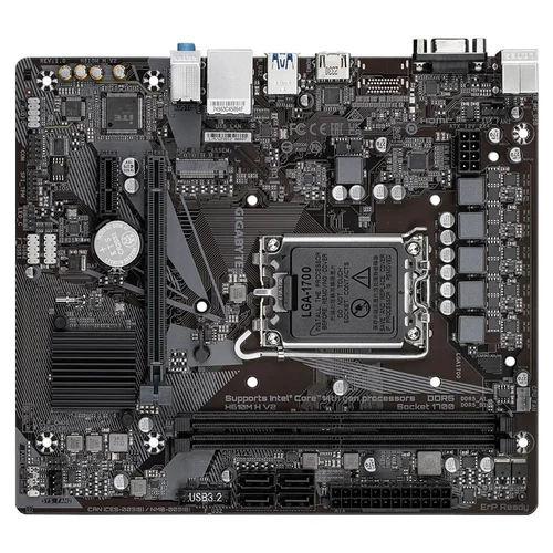 Gigabyte Alaplap - Intel H610M H V2 s1700 (H610, 2xDDR5 4800MHz, 1xGBE LAN, 4xSATA3, M.2, 8xUSB2.0, 4xUSB3.1)