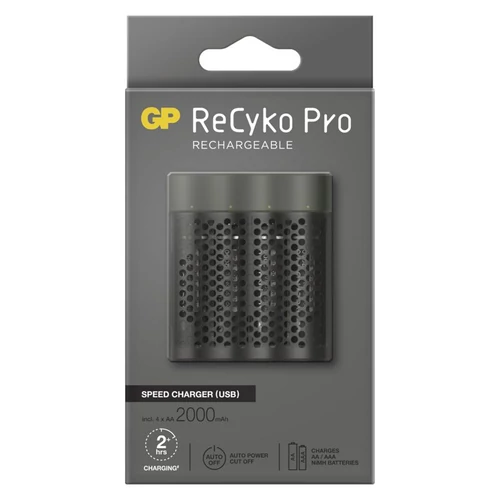 GP Speed M451 Akkutöltő + 4×AA ReCyko Pro