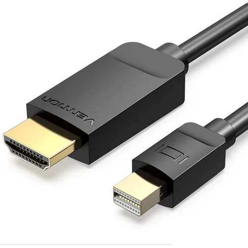 KÁBEL mini DP -> HDMI, 2m (fekete), Vention