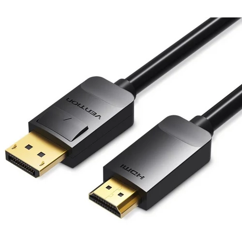 KÁBEL DP -> HDMI, 2m, (fekete), Vention