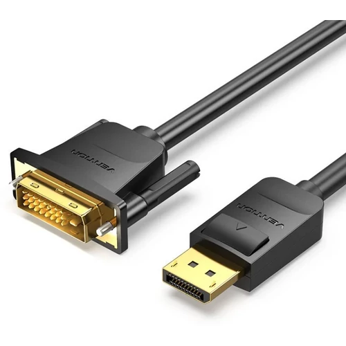KÁBEL DP -> DVI, 2m, (fekete), Vention