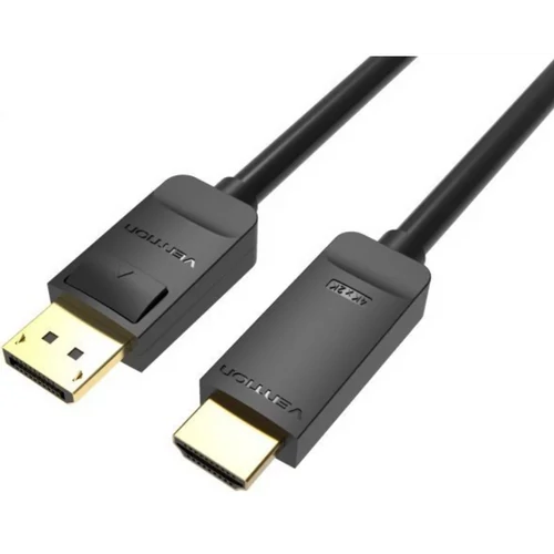 KÁBEL DP 4K -> HDMI, 1m, (fekete), Vention