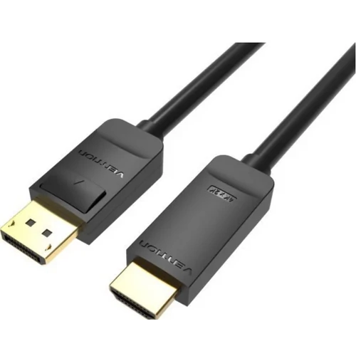KÁBEL DP 4K -> HDMI, 1,5m, (fekete), Vention